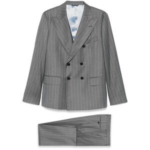 Reveres 1949 Grey Suits - Double  Breasted Suits Men